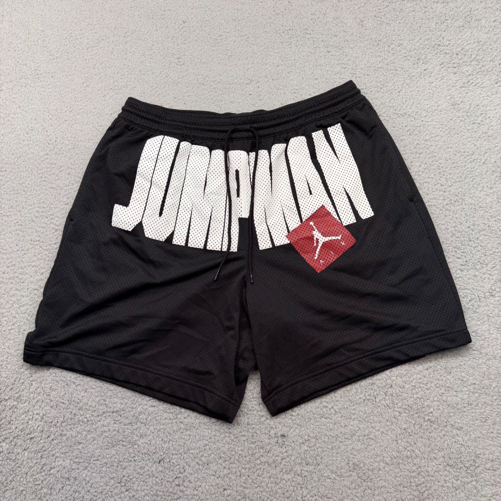 Nike Air Jordan AA4607-010 Mens XXL Black Jumpman Graphic Mesh Basketball Shorts